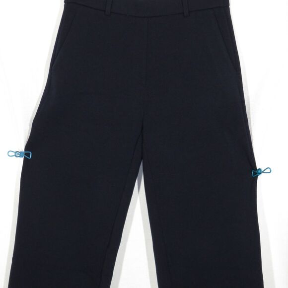 OGL FuzzLuxe Soft Cozy Wool Blend Straight Leg Pull On Pants Navy PETITE XS - Picture 7 of 9